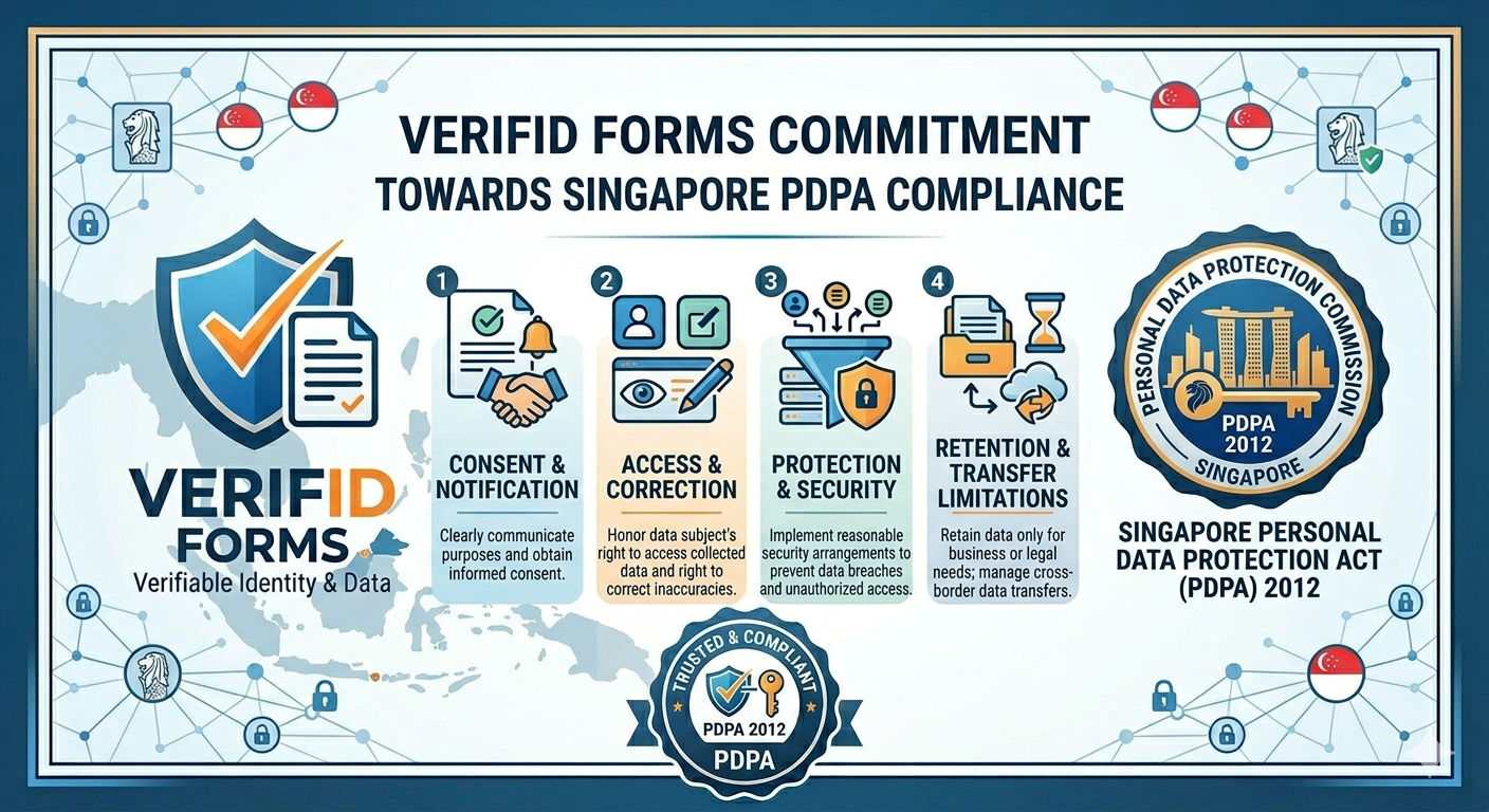 VerifID Forms Multi-Region PDPA Compliance Flow Architecture Diagram